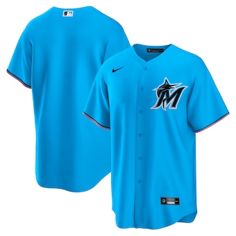 mens nike blue miami marlins alternate replica team jersey_p